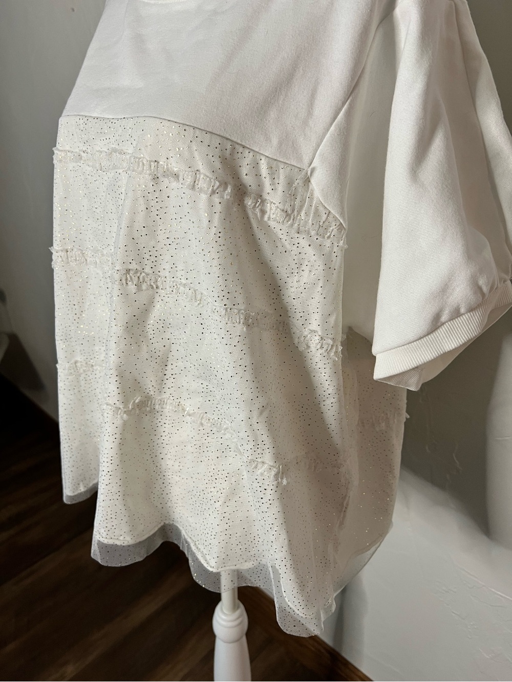 Maeve Short Sleeve Smocked Ruffle Short Sleeve Top Size Large - Picture 5 of 8